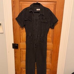 We the Free Black Denim Jumpsuit
